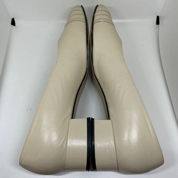 VINTAGE SELLY COMFORT FLEX HEELS LEATHER CREAM WHITE WOMEN'S SIZE 8.5 - Picture 6 of 11